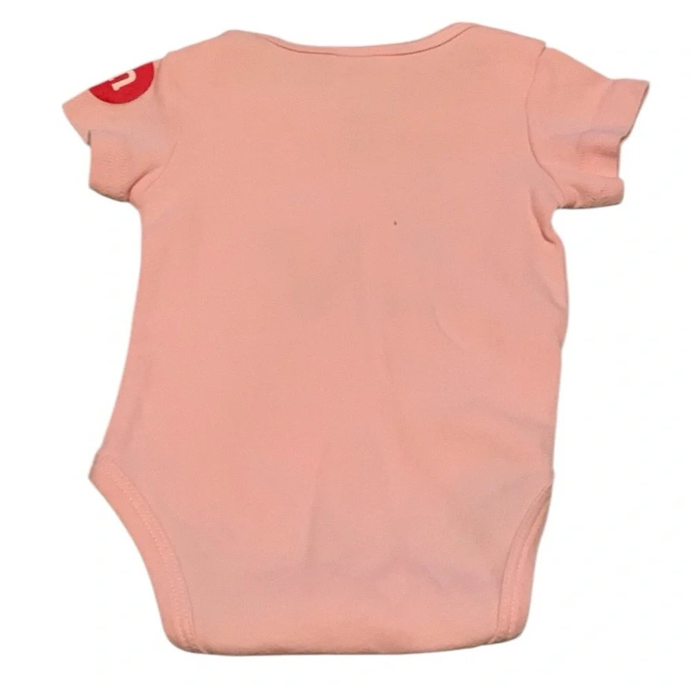 M&M’s I Heart Love LV Las Vegas Pink Bodysuit Girl’s Size 6 Months Cotton